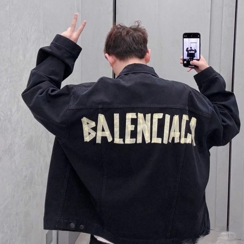 Balenciaga 巴黎世家 特殊款 膠帶 牛仔外套 L