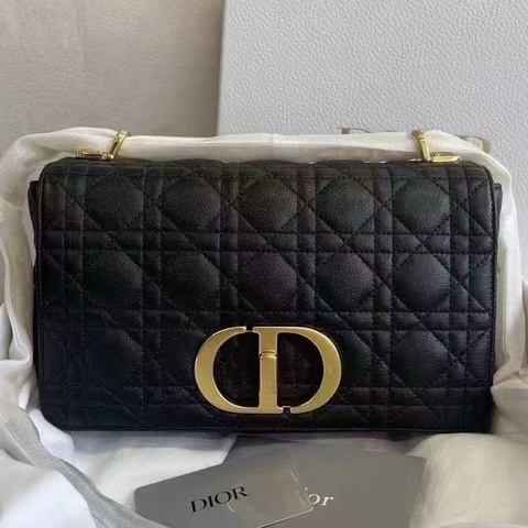 閒置❤️Dior迪奧Caro黑金cd鏈條包中號25年里標