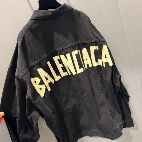 台灣專櫃 Balenciaga 巴黎世家 特殊款 膠帶 牛仔外套 L