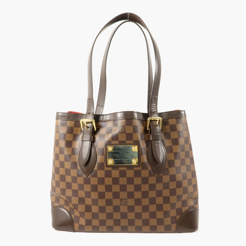 LOUIS VUITTON Damier Hampstead MM金扣手挽袋