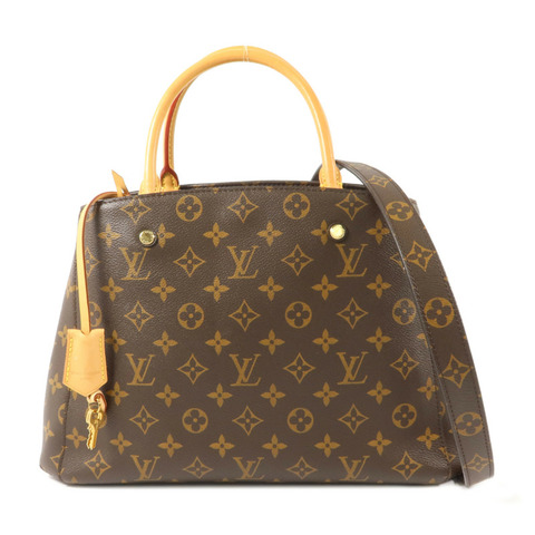 LOUIS VUITTON Monogram Montaigne MM金扣手挽肩背兩用袋