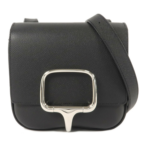 HERMES Epsom皮革Della Cavalleria Mini肩背袋Noir