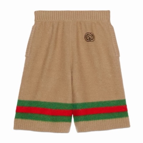 Gucci 女士 互扣式 G 圖案羊毛短褲XS S M碼
