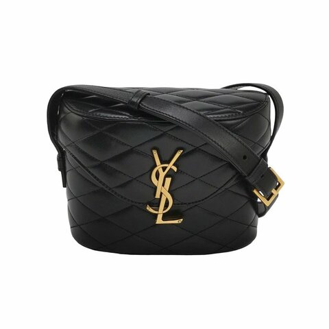 Saint Laurent June羊皮純色菱格絎縫YSL標誌斜背包