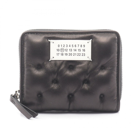 Maison Margiela Glam Slam 刺繡皮夾 小號圓形皮夾 SA1UI0032P6434T8013 皮革 黑色 全新 女士