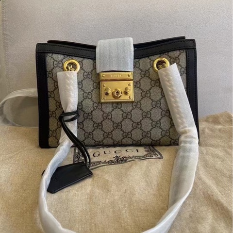 99新Gucci古馳 padlock 小三包黑色 扣膜