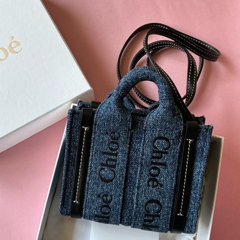 Chloe 牛仔丹寧mini woody🎀超可愛