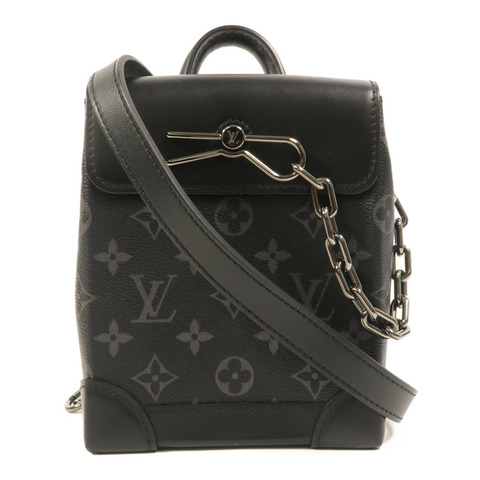 LOUIS VUITTON Monogram Eclipse Nano Steamer手挽肩背兩用袋