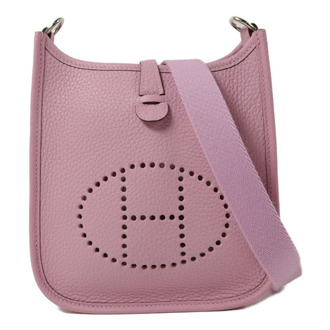 HERMES Clemence皮革Evelyne TPM肩背袋Mauve Sylvestre