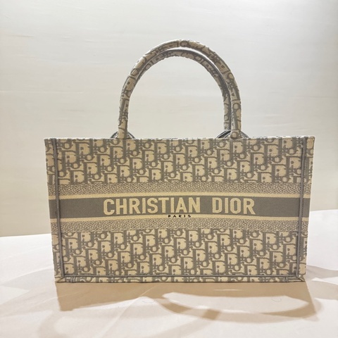 【九成新】Dior Book Tote 中型托特包 大象灰