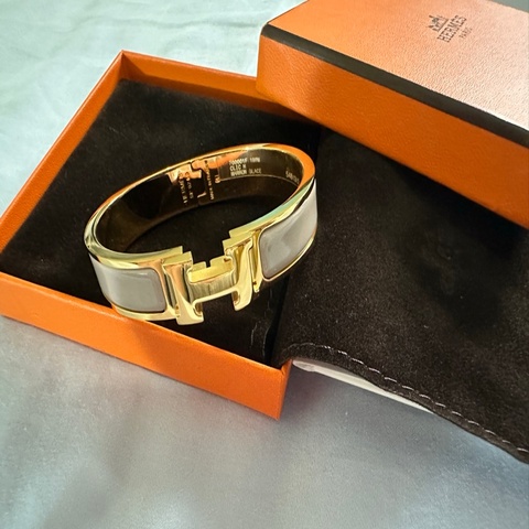 Hermes 奶茶金click H手環