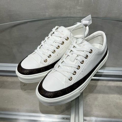 LOUIS VUITTON/路易威登 LV Stellar 白色老花板鞋  尺碼/UK1.5 35.5碼