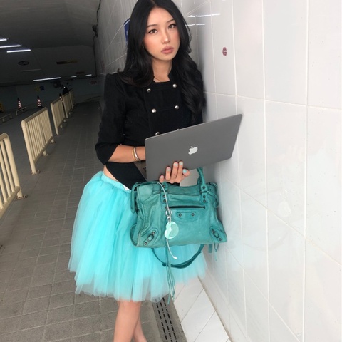 【被這顆Tiffany湖藍硬控了🩵全網最低價😍】Balenciaga 巴黎世家City藍綠色油蠟皮mini機車包