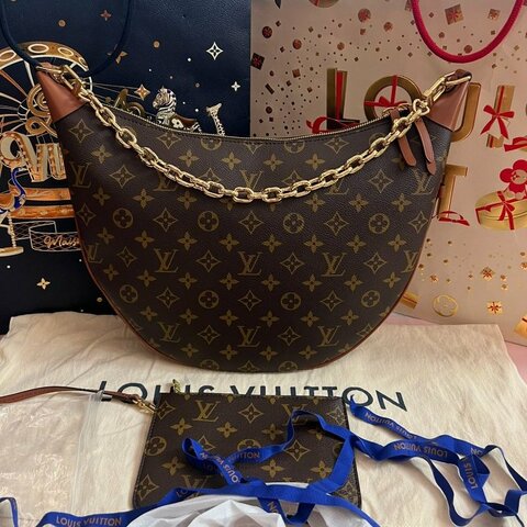 近新品 路易威登/Louis Vuitton Loop Hobo大月亮豌荳包 芯片款