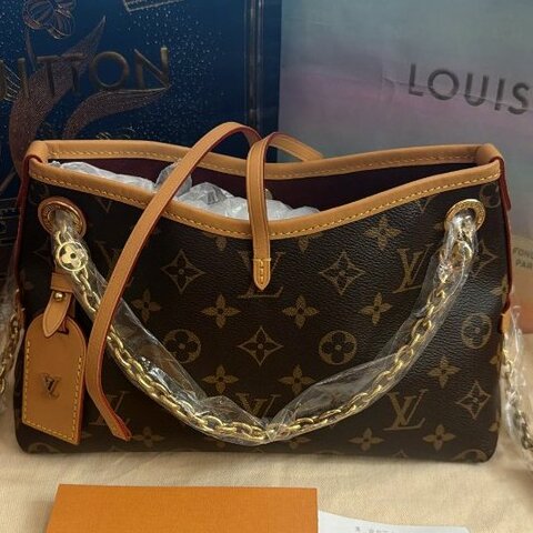 閒置新 路易威登/Louis Vuitton Carryall BB 老花肩背斜背包