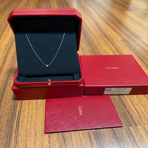 Cartier D’amour迷你款白金項鍊