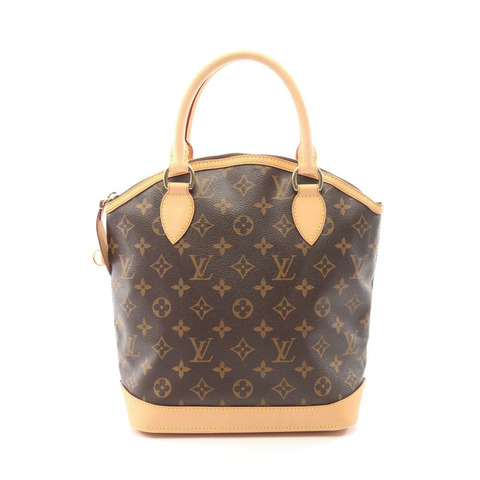 路易威登 Lockit Monogram 手提包 M40102 PVC 塗層帆布皮革棕色二手女士