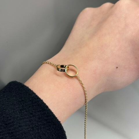 CARTIER love 雙環无鉆手鏈