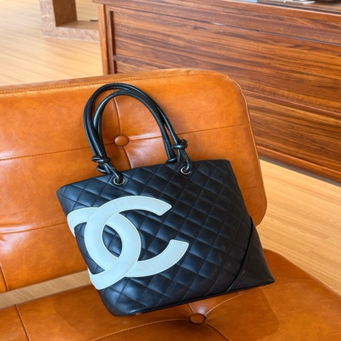 香奈兒 Chanel 康鵬包 小號 黑白