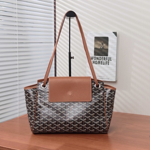 【威選精品】🤎 GOYARD Rouette Y 字滿印通勤 Tote 托特包