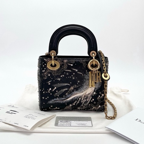 【威選精品】✨ DIOR 限量款星空水鑽美人魚刺繡 Lady Dior 手提肩背
