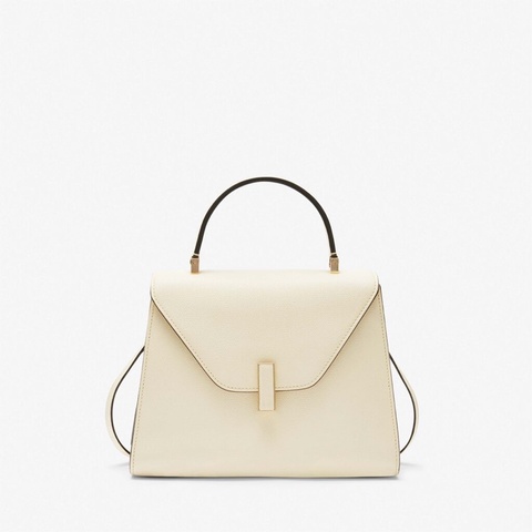 ‎˗ˏˋ 低調老錢日常 º· 𓈒꙳ ‎˖ Valextra 羊皮紙白 PERGAMENA WHITE Iside Top Handle Medium Bag
