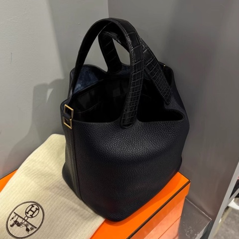 Hermes Touch Picotin 22 Y刻 深蓝金 菜籃子