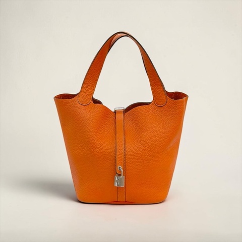 莉亞精品♡ Hermes p22愛馬仕橘#框R 二手美包