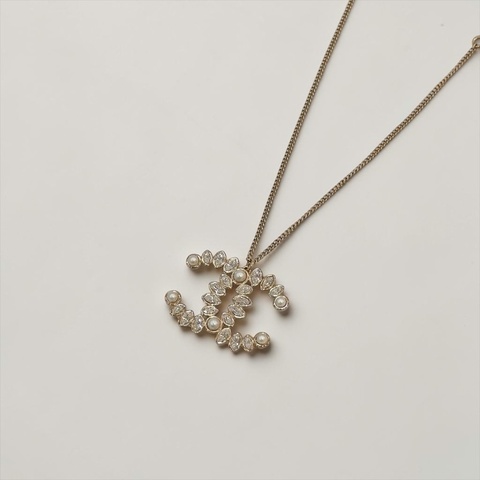 莉亞精品♡ Chanel 雙C水鑽珍珠 #二手美品
