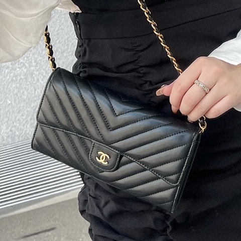 Chanel 香奈兒 cf錢包 22開全套 底長19