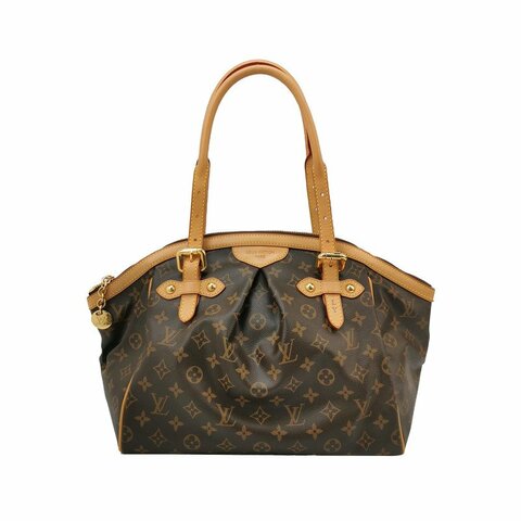 Louis Vuitton (LV) Tivoli大號植鞣革Monogram印花褶襉肩包