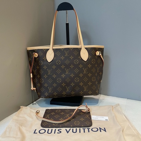 LV/路易威登 Neverfull小號內里米色托特包子母包單肩包