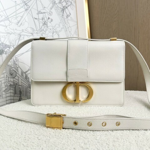 【全網最低】⭐Dior 蒙田montaigne30 白雪公主牛皮十字紋金扣