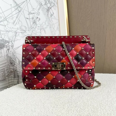 Valentino Spike系列鉚釘鏈條郵差包 雙肩帶 限量款❗
