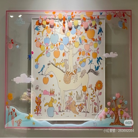 Hermes 90x90 scarf 馬鞍上的蘋果樹