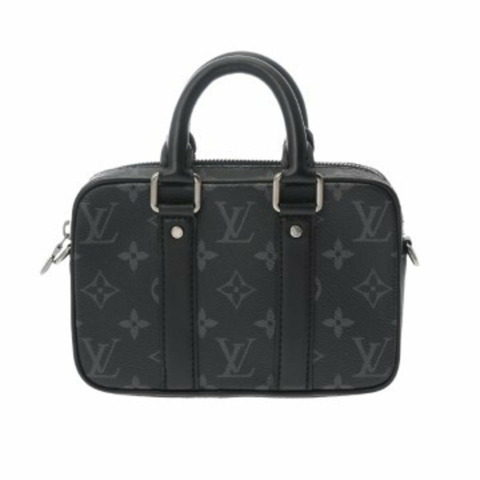 路易威登 (LOUIS VUITTON) Monogram Eclipse Nano PDV Black M82770 男士帆布肩背包 A 級二手 Ginzo