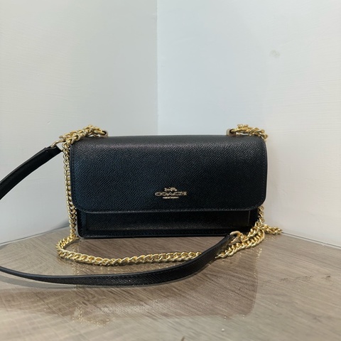 Coach Mini Klare 黑色鍊帶斜背包｜經典百搭✨