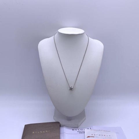 寶格麗 Bvlgari B.zero1系列 白金 滿鑽小蠻腰項鍊 配件：小票，鑒定證書，發票