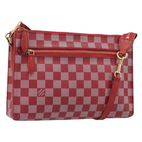 路易威登 Damier Color Module 手拿包 胭脂紅 N41306 LV Auth 188716
