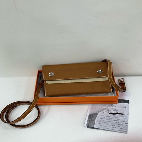 Hermes 愛馬仕 snap wallet 金棕銀扣 K刻 26年copy購證