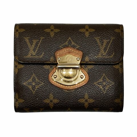 LOUIS VUITTON 路易威登 M60211 MONOGRAM PORTEFEUILLE JOEY WALLET 老花三折短夾 PVC帆布 棕色 金釦