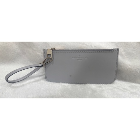 LOUIS VUITTON LV 全皮零錢包 卡包 小收納袋 灰色