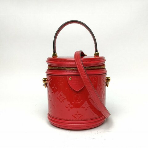 LOUIS VUITTON 紅色漆皮2019Cannes圓筒包肩背包
