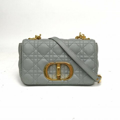 DIOR Caro小號20灰色牛皮金扣2022肩背包