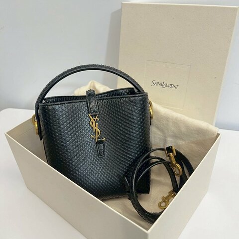 YSL 蛇皮 水桶包
