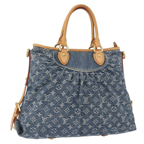 路易威登 Monogram Denim Neo Cabby GM 單肩包 藍色 M95350 正品 187960V