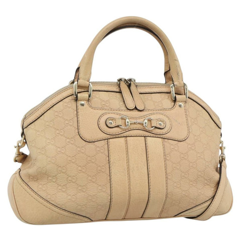 GUCCI Guccisima GG Diamante 馬銜扣雙肩包 象牙金 247286 正品 187997A