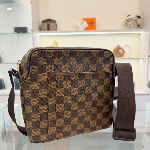 *SHIHNA名牌精品* LV N41442 棋盤格斜背豆腐包