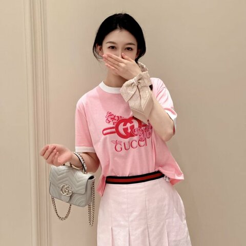 GUCCI 淺灰色金扣marmont郵差手提斜背包 17*12*6 98新配件塵袋