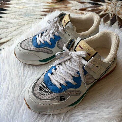 GUCCI仿舊灰色運動鞋/7.5